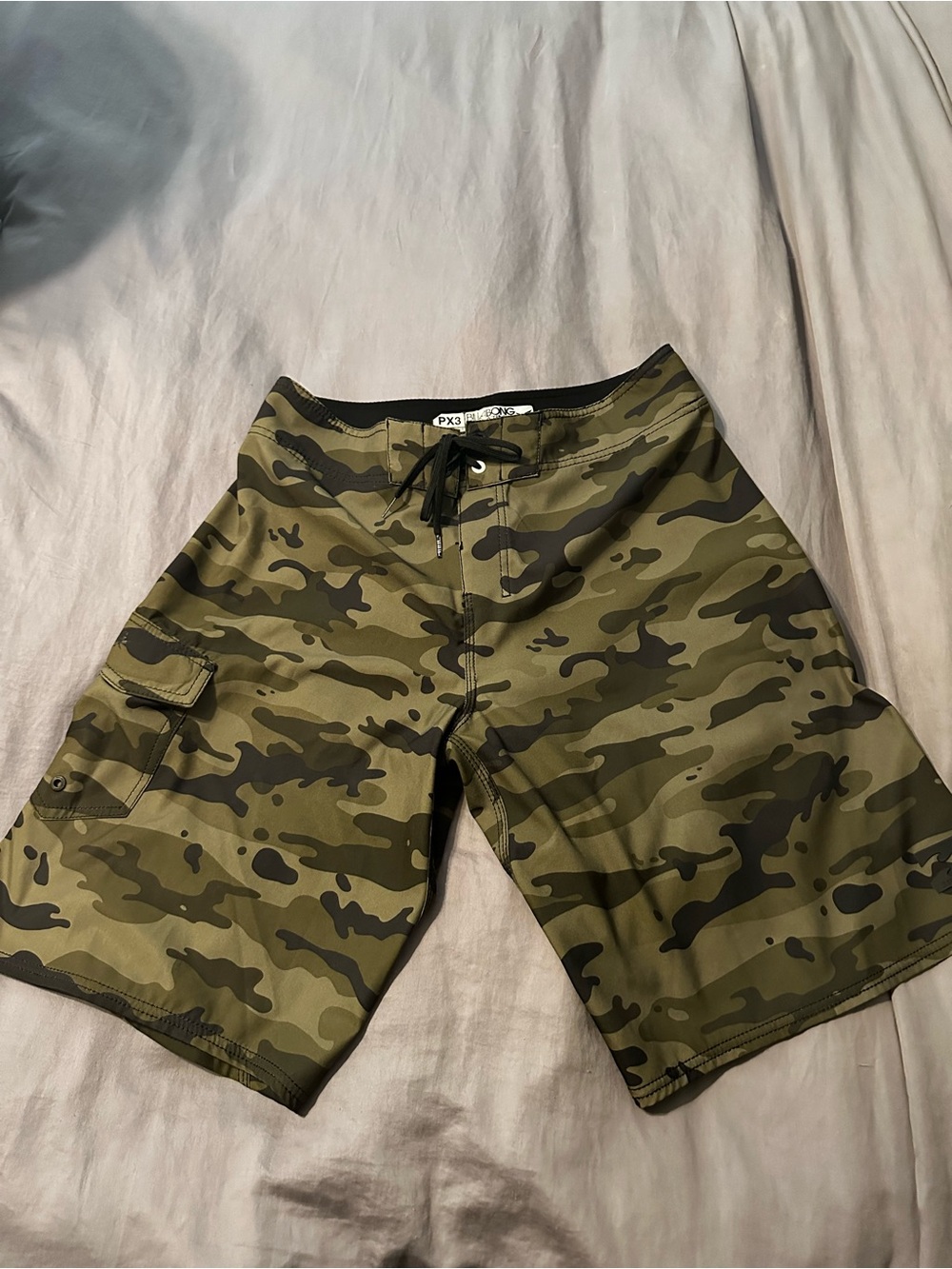 Billabong Black and White Recycled Fabric Trunks